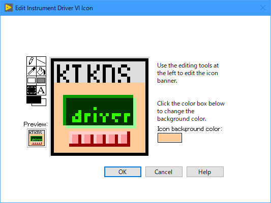 Edit Instrument Driver VI Icon